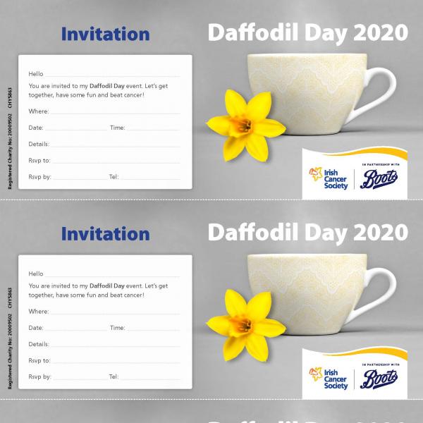 Daffodil Day 2020 Printable Invites