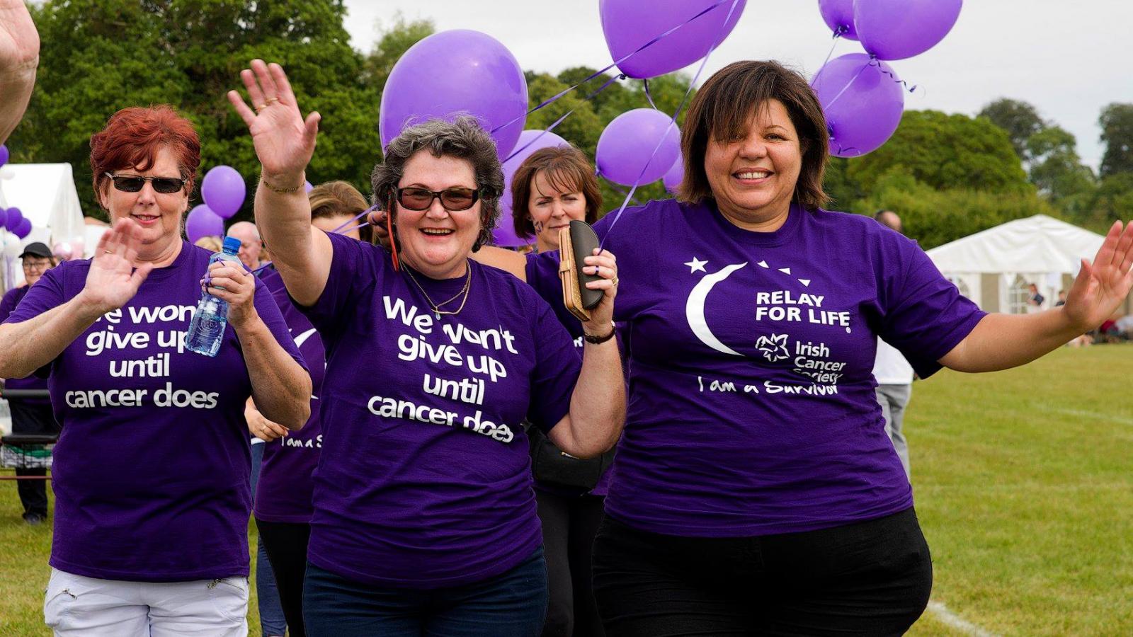 Cancer survivors at Relay For Life Kilkenny