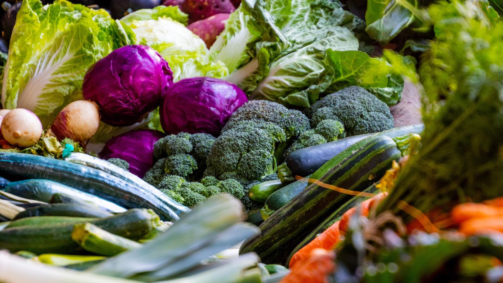 Basket of fresh vegetables